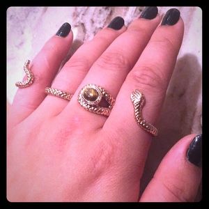 Brand New Snake Serpent Multi Finger Ring